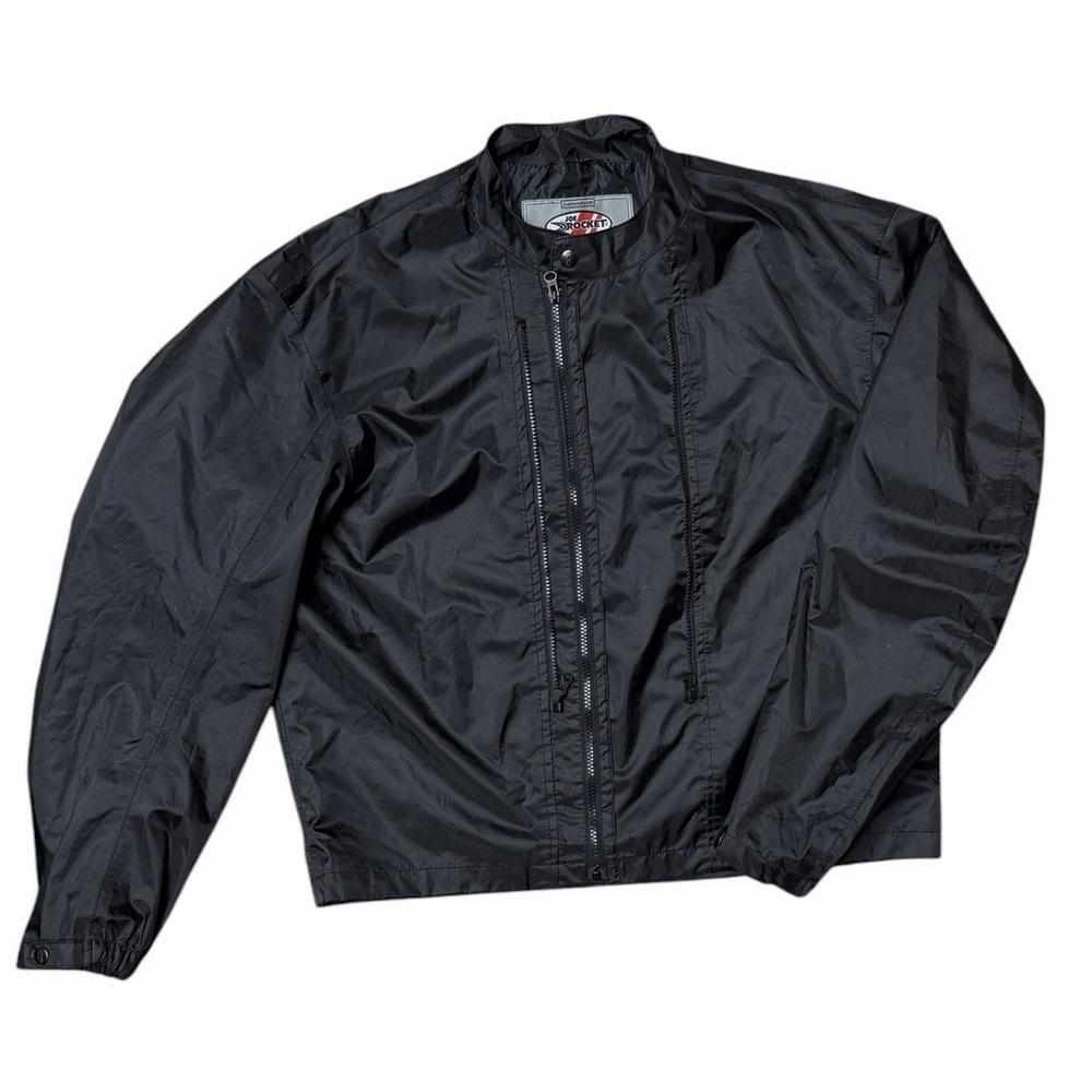 Joe Rocket Nylon Black Zip In Liner Black Motorcycle Jacket Full Zip Men's XL